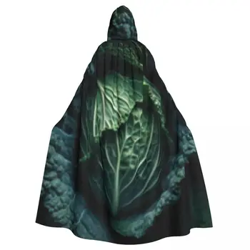 Felnőtt Halloween Zöld káposzta köpenyköpeny Köpenyes kapucnis középkori jelmez Teljes hosszúságú ruha kabát