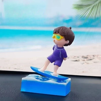 fluoreszcencia szörfös fiú figura autó díszek autó dekorációk játékok dísz kiegészítők
