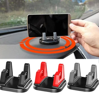 Forgatható autós telefontartó ABS szilikon asztali telefontartó Autós navigációs konzol műszerkocsi tartó navigációs keret