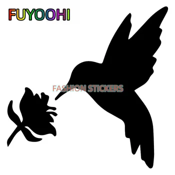 FUYOOHI Boutique matricák Minőségi Kolibri virág Automatikus matrica Divatos személyre szabott autó stílus dekoráció