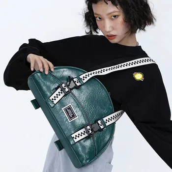 félkör pu Harajuku táska nőknek utcai kézitáska luxus designer y2k válltáska téli ingázó táska főiskolai hallgatónak