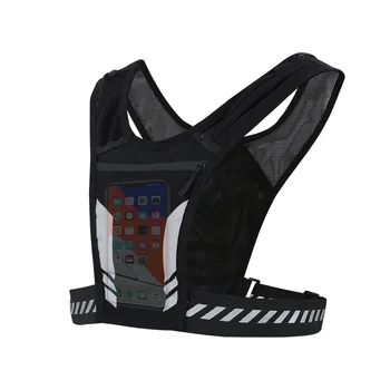 fényvisszaverő futóhátizsák univerzális könnyű sport futómellény mobiltelefon kártyák táska kocogáshoz fitnesz férfi női mellény