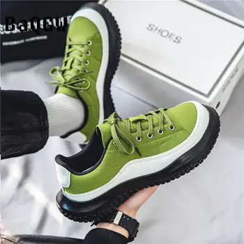 Férfi divat Luxus tornacipők Őszi alkalmi futócipők Férfi bőr patchwork tervező Lélegző edzőcipők Tenis cipők