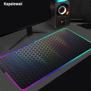Gaming egérpad RGB nagy egérszőnyeg laptop geometria asztali szőnyegek LED számítógéppadok billentyűzet asztali egérpad PC-játékosoknak Mausepad