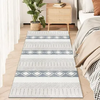 Geometrikus hálószoba szőnyeg Nordic Style Nappali szőnyegek Modern luxus otthoni kanapé Éjjeli szőnyegek Téglalap puha bolyhos padlószőnyegek