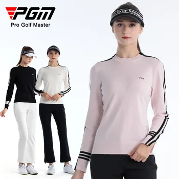 Golfruházat Női PGM pulóver alsó őszre és télre Meleg női gyapjú felső puha és kényelmes golfkellékek