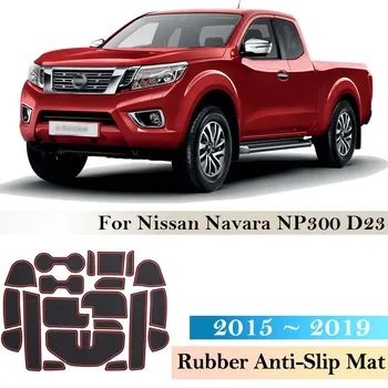 Gumi csúszásgátló szőnyeg ajtó Groove csésze telefonpad kapunyílás Nissan Navara NP300 D23 2015 2016 2017 2018 2019 Autós kiegészítők