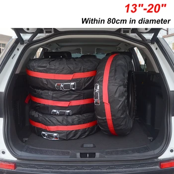 Gumiabroncs tároló táskák Poliészter autó pótkerék takarótok Porálló vízálló S / L univerzális jármű kerékvédő