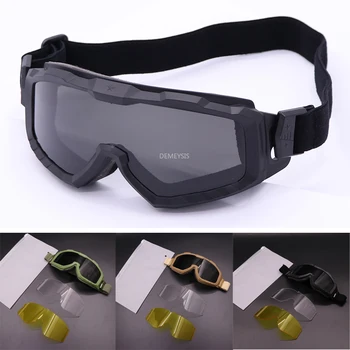 hadsereg taktikai szemüveg párásodásgátló szemvédelem katonai airsoft lövészeti szemüveg szélálló kültéri túrázás motorkerékpár szemüveg