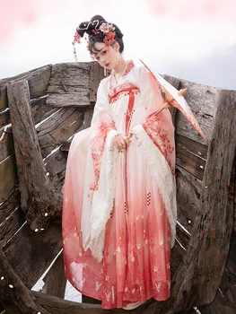Hagyományos kínai szilvavirág tündér jelmez Újévi ruha lánynak Hanfu ruha Kínai stílusú tang fotózás cosplay