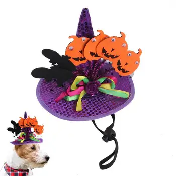Halloween kutya kalap kutya és macska Halloween kalap és bandana Halloween Halloween kisállat kalap denevér tök mintával Puha kutyák és macskák