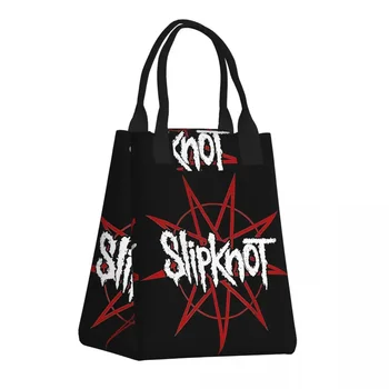 Heavy Metal Rock Band Slipknots uzsonnás doboz női multifunkciós hőhűtő Élelmiszer-szigetelt uzsonnás táska hordozható piknik táskák
