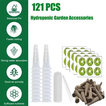  Hidroponikus kerti kiegészítők Pod készlet 121db hidroponikus kerti termesztő rendszerek különböző növények számára Hidroponikus kezdőkészlet