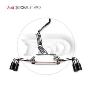 HMD rozsdamentes acél kipufogórendszer teljesítménye A Catback alkalmas az Audi Q8 automatikus módosítású elektronikus szelep kipufogódobhoz