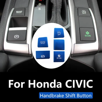 Honda Civic Car belső gombos dekorációs matrica alumínium ötvözet autóalkatrész tartozékok