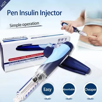 Hordozható Lilly Huma lancing Pen Ergo 2 fecskendő Inzulin lancet Pen 3ml diabetikus termékek Vércukorszint injekció cukorbetegség esetén