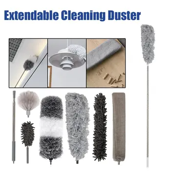  Hosszú, kihúzható Duster tisztító kefe hézag poreltávolító portörlők hajlítható porkefe portisztító háztartási tisztító eszközök