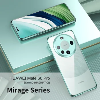 Huawei Mate 60 Pro Case esetén Keret Kemény PC Ütésálló kameravédelem Átlátszó fedél a Huawei Mate 60-hoz