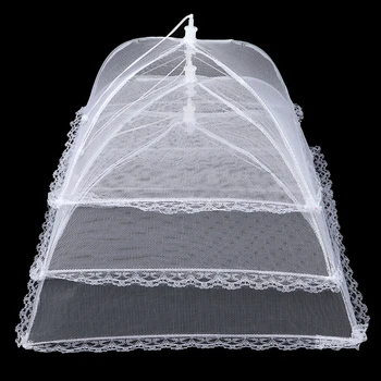 Hálós összecsukható légygátló szúnyogsátor kupola háló esernyő piknik védő edényvédő