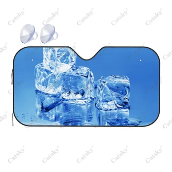 Ice Cube Print autó szélvédőhuzat Napernyő univerzális összecsukható blokk UV sugarak Napellenző védő