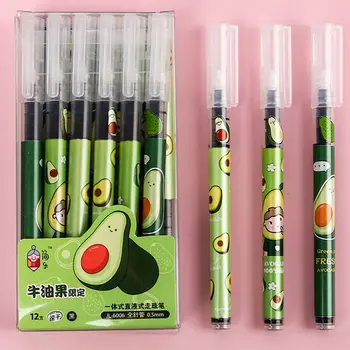 Irodaszerek Írókellékek Fekete 0,5 mm-es űrhajós görgős golyóstoll diák semleges toll gél toll készlet koreai stílusú zselés tinta toll