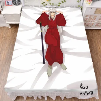 Japán anime Inuyasha Lepedő Dobás takaró ágynemű Cosplay ajándékok Lapos lepedő cd062