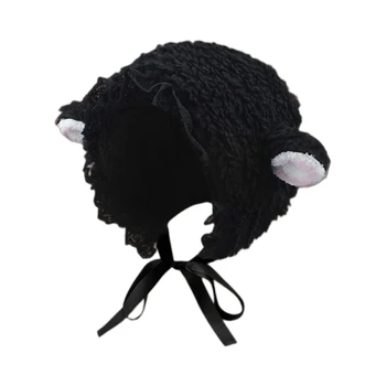 Jelmez kalapok Karácsonyi ajándék meleg puha bárány kalap szabadban Meleg tél