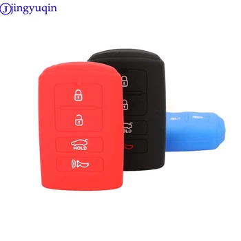 jingyuqin szilikon gumi kulcsfedél FOB tok KIA K9-hez Cadenza K7 Smart Remote kulcstartó tok Autós stílusú tok 4 gomb
