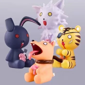 Kampfe Kämpfe Zsigeri állat apróra vágott tigris Fekete nyúl macska Vadkutya baba ajándékok Játék modell Anime figurák Gyűjtse össze a díszeket