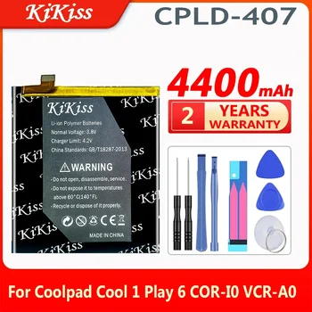 KiKiss 4400mAh CPLD-407 akkumulátor Coolpad Cool 1 Play 6 COR-I0 videomagnó-A0 csere lítium akkumulátorok