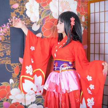Kimonó cosplay mobil játék Shikishen Onmyoji Sakura Demon