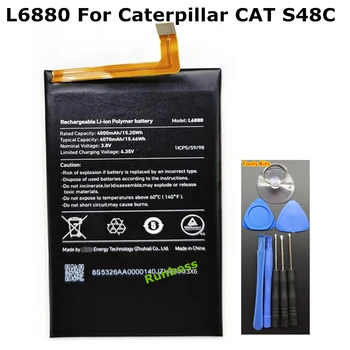 Kiváló minőségű akkumulátor L6880 Caterpillar Cat S48C 3-biztos telefon Batteria 4070mAh