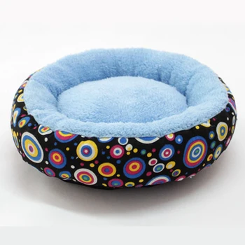 Kiváló minőségű gyapjú kisállat ház kisállat kutya ágy színes kanapé pötty kölyök meleg lélegző macskaszőnyeg rajzfilm kennel kistestű kutyáknak ZL328-1