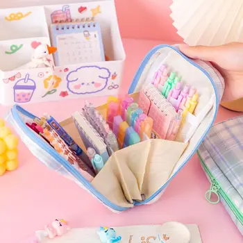 Kozmetikai tasak JK írószer táska Egyszerű ceruzatartó asztali szervező JK ceruza táska Ceruza tok Toll tasak Gyermekek