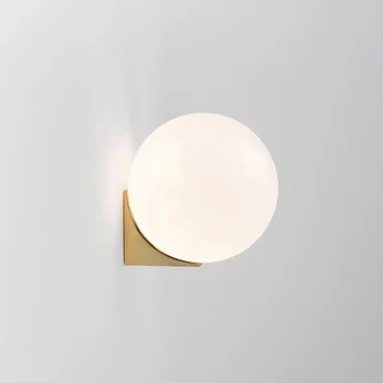 Kreatív LED art fali lámpa egyszerű üveggolyó dekorációs folyosó lámpák hálószoba éjjelifal állvány