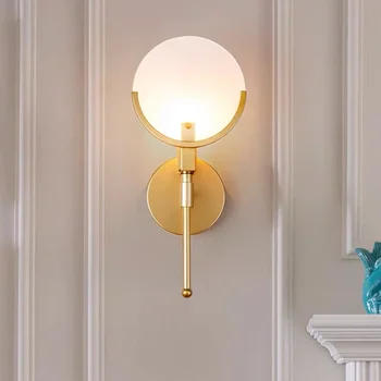 Kreatív márvány fali lámpa Nordic Modern Sconce lámpák nappaliba Hálószoba arany Otthoni dekoráció Fali világítás