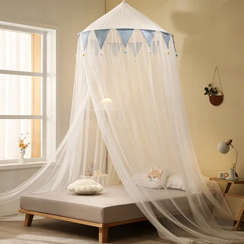 Kupola szúnyogháló Nyári baba franciaágy Függöny Lányok szoba dekoráció Szúnyogirtó gyermek sátor King méretű ágy