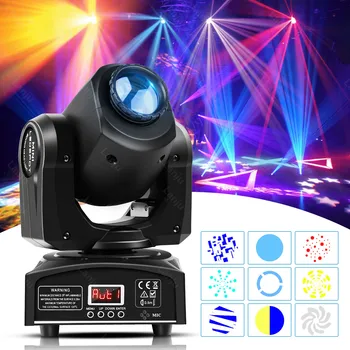 Lanju LED Mozgó fényszóró 10W 30W 60W sugárminta lámpa KTV dj Disco bár Családi parti esküvői vaku forgó DMX távolsági fényszóró