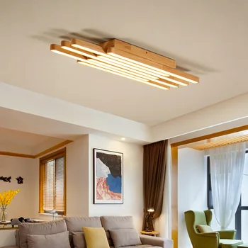 LED mennyezeti lámpa lámpa a nappaliban egyszerű, modern, kreatív hálószobai folyosó fény északi tömörfa japán tatami lámpák