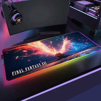 LED nagy F-Final Fantasy RGB egérpad XXL gamer kiegészítők Számítógép asztalok Playmat beállítás Gamer DIY Nagy egérpad PC 900x400