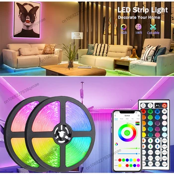 LED szalaglámpák LED 1-5m 10m 15m 20m 30m neon lámpák Luces LED színes RGB TV háttérvilágítás LED lámpák hálószoba dekorációhoz