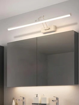 LED visszahúzható falburkolat lámpatest 3 szín-temp összecsukható fürdőszobai tükör első lámpa forgatható mosdó Power Room