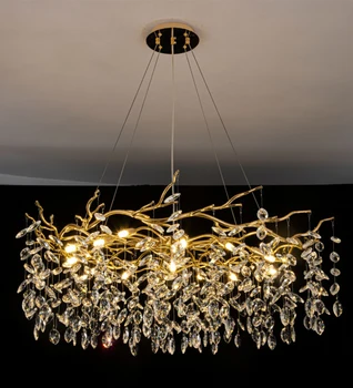 Luxus kristálycsillár, nappaliban, étkezőben, hálószoba dekorációban, belső világításban használt lámpák
