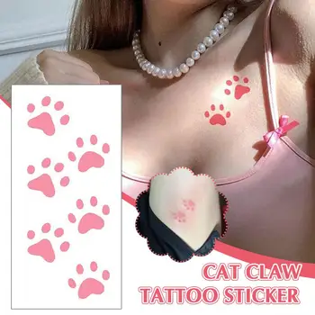 Macska karom Aranyos vicces tetováló matricák Kar vízálló Tatoo Hotwife Hamis tetoválások nőknek Művészeti Fesztivál kiegészítők Tatto Whol P2I9