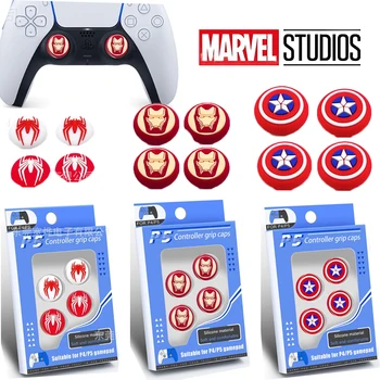 Marvel Avengers Pókember szilikon védőfogantyú a Joy-conhoz Amerika Kapitány vezérlő kiegészítők Hüvelykujjkar markolat sapkák