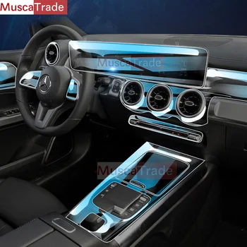 Mercedes Benz GLB X247 2019-2023Autó belső film műszerfal zongora tábla Shift középkonzol Karcálló TPU PPF Film felújítás