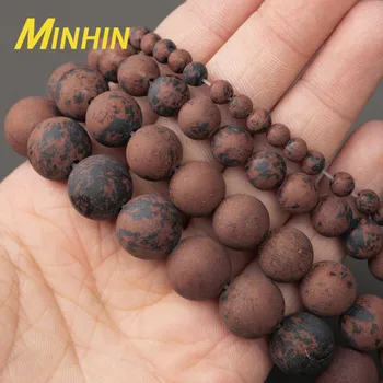 MINHIN természetes kőgyöngyök matt hattyú kerek laza gyöngyök DIY karkötő ékszerek készítéséhez 4/6/8/10/12MM kiváló minőségű gyöngyök