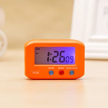 Mini elektronikus ébresztőóra naptárral, stopperórával, szundi és háttérvilágítás funkcióval Digitális LCD otthoni utazás autós ébresztőóra