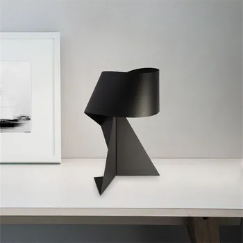 Minimalista asztali lámpa Fekete-fehér origami lámpa E27 LED díszlámpa a nappaliban hálószoba éjjeli lámpák