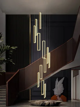 Minimalista lépcsőház Csillárok Modern világítótestek a tetőtérben Apartmanok tér LED függőlámpa Hall függő csillár